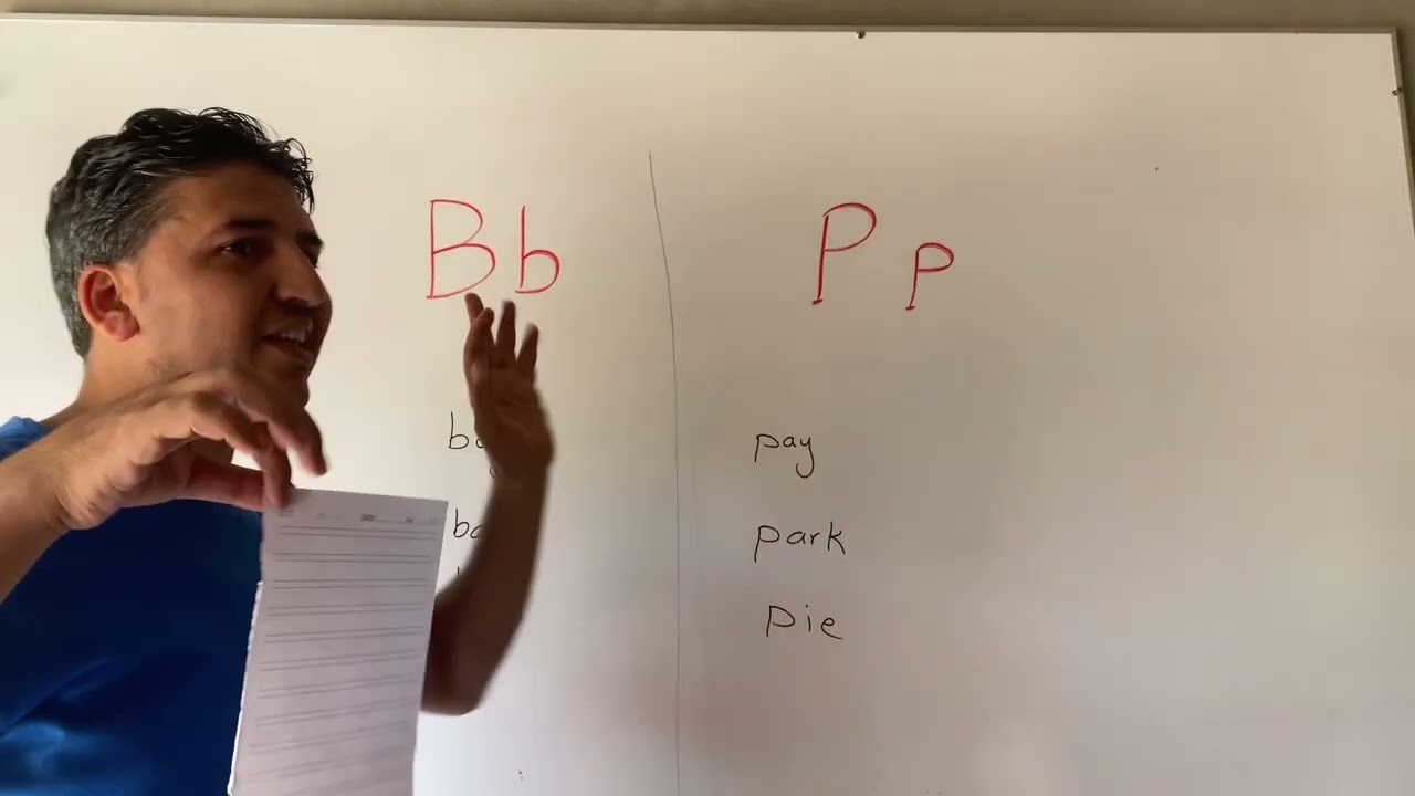 اذاى تفرق بين صوت حرف p و صوت حرف b | p vs p #تأسيس_انجليزى#مستر_عبده_لطفى