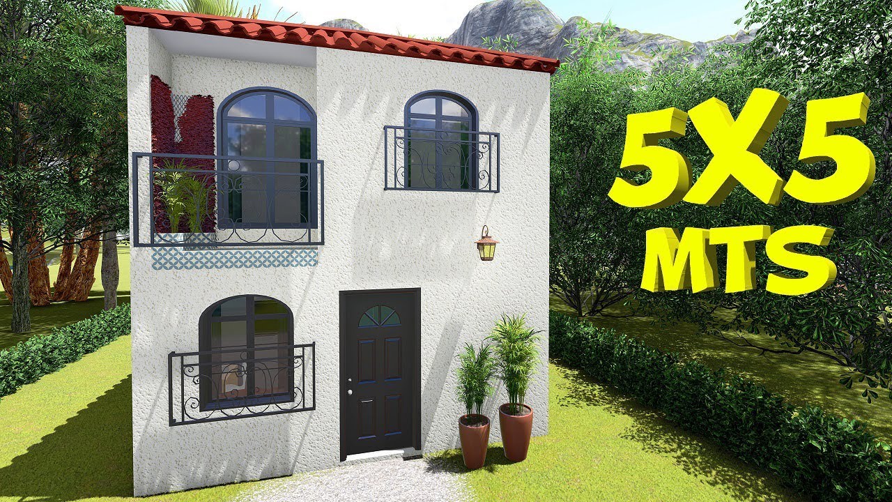 Plano de Casa 5x5m 2 Pisos