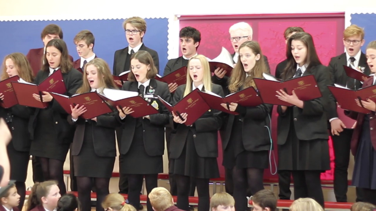 St Mary's College choir in rehearsals for a big Christmas event