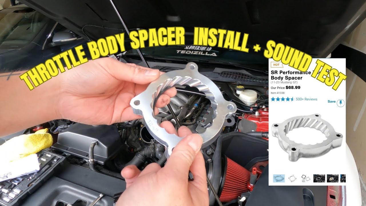 Mustang Throttle Body Spacer Installed and Sound Tested
