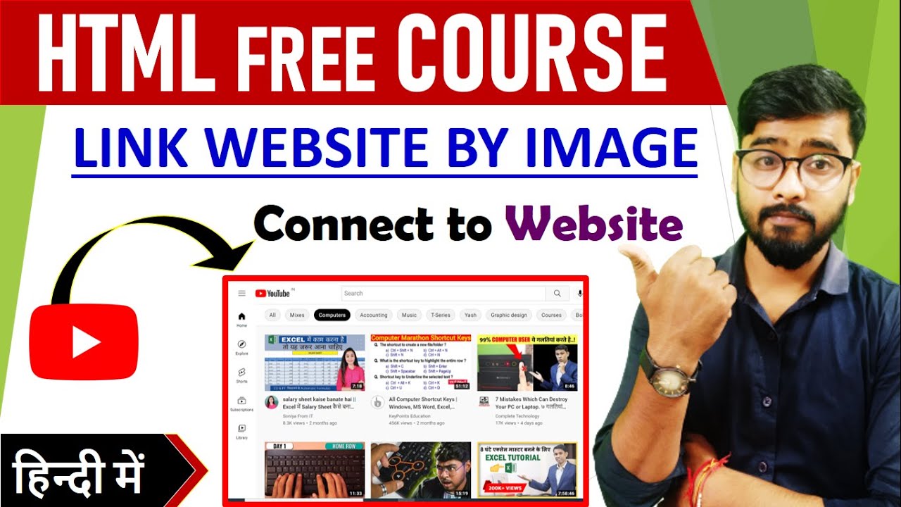 Connect Website by Image Link | HTML Free Course | by Rahul Chaudhary