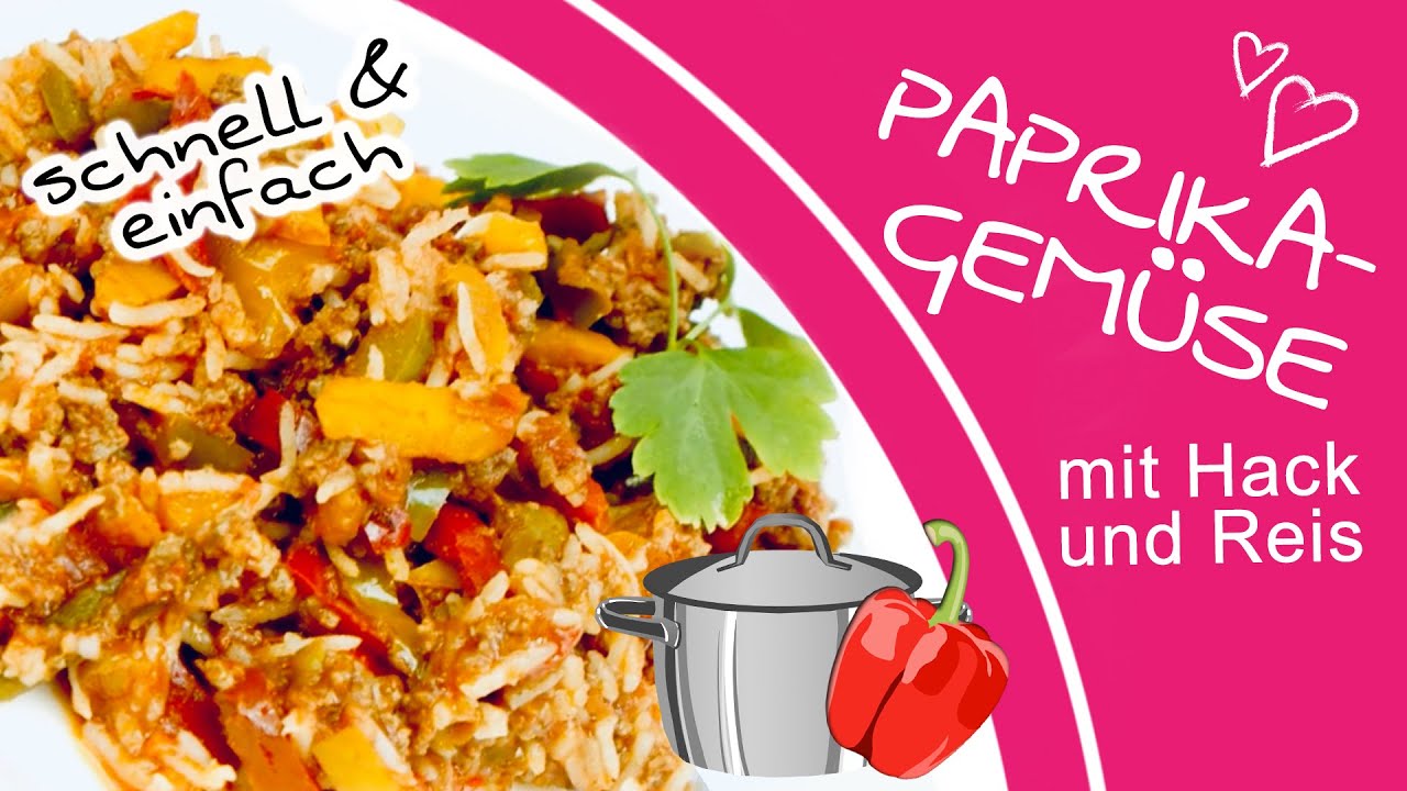Rezept mit Hackfleisch: Paprikagemüse mit Reis in 15 Minuten als Mittagessen zubereitet | Rezeptidee