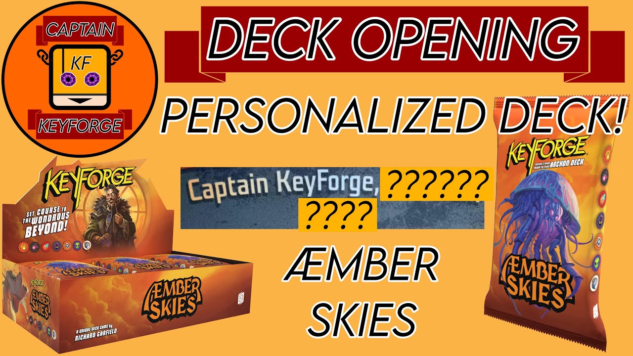 KeyForge Æmber Skies Personalised Deck Opening