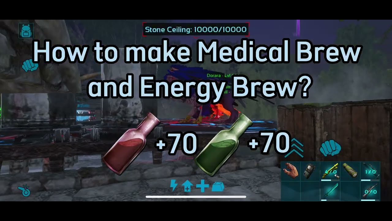 How to make Medical Brew and Energy Brew in ARK Mobile?