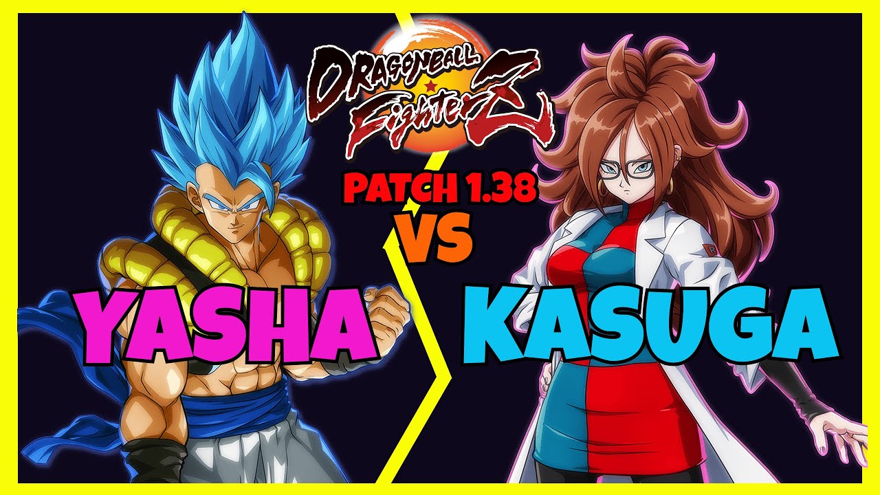 DBFZ - YASHA vs KASUGA games (Gogeta Blue, Vegito, Android 17 vs Kefla, Labcoat 21, Android 18)