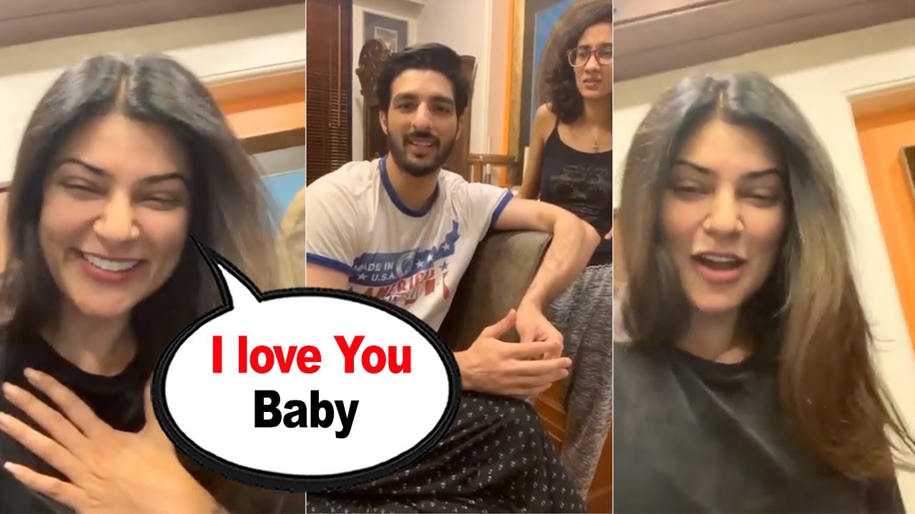 Sushmita Sen Romance With Boyfriend Rohman Shawl In Front Of Daughters Renee And Alisha Sen
