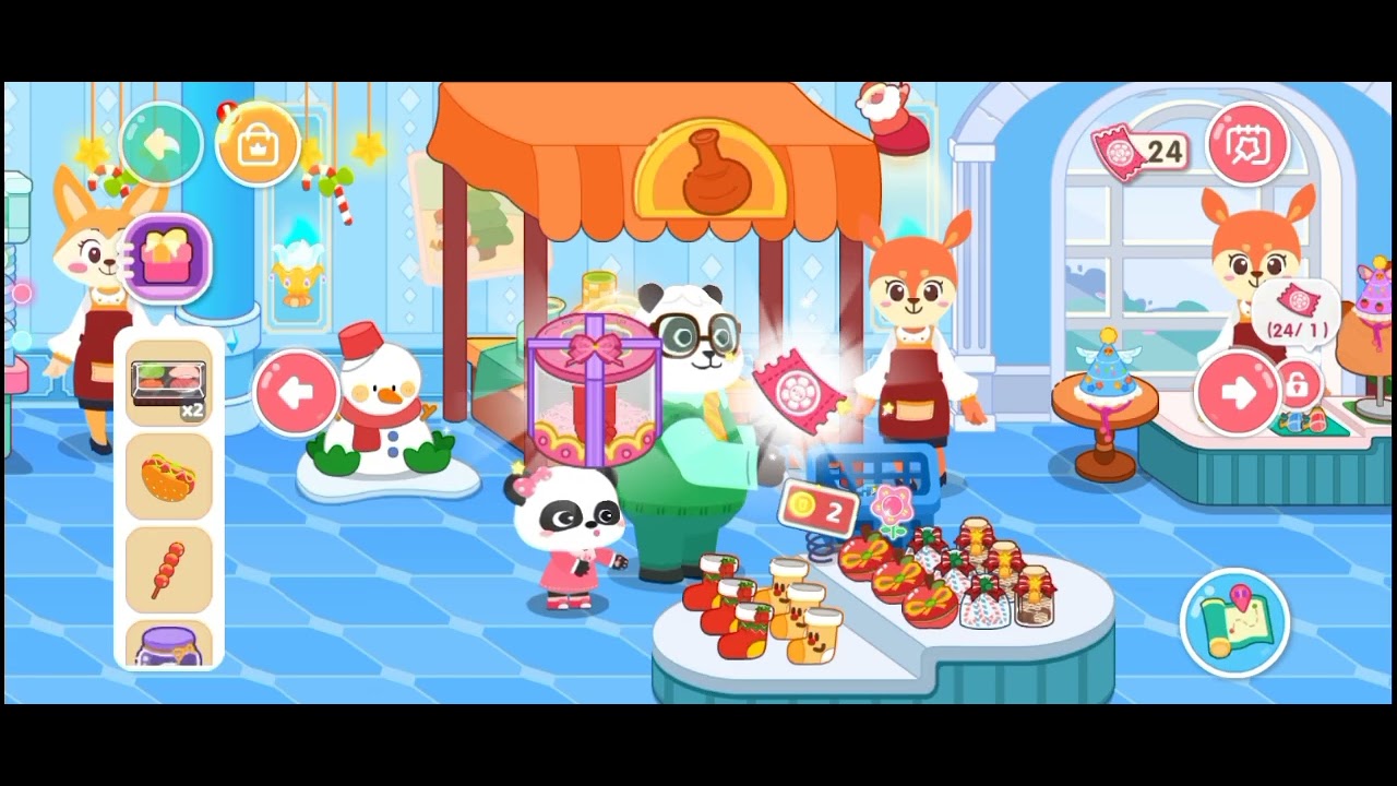 Asyik....Papa Belikan semua yg aku Mau. Papa panda Berbelanja bersama anak Perempuan di SUPERmarket.