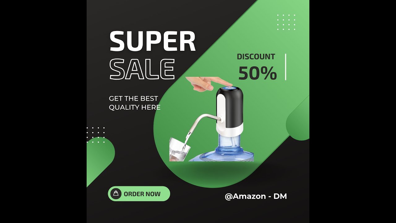 SKY-TOUCH 5 Gallon Water Bottle Pump | USB Charging Portable Electric Water Pump