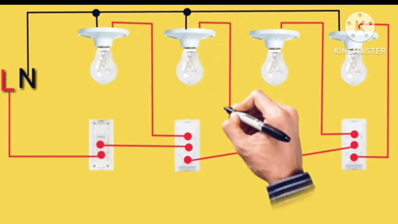 Two way switch control wiring diagram l Two way switch control wiring l house wiring two way switch