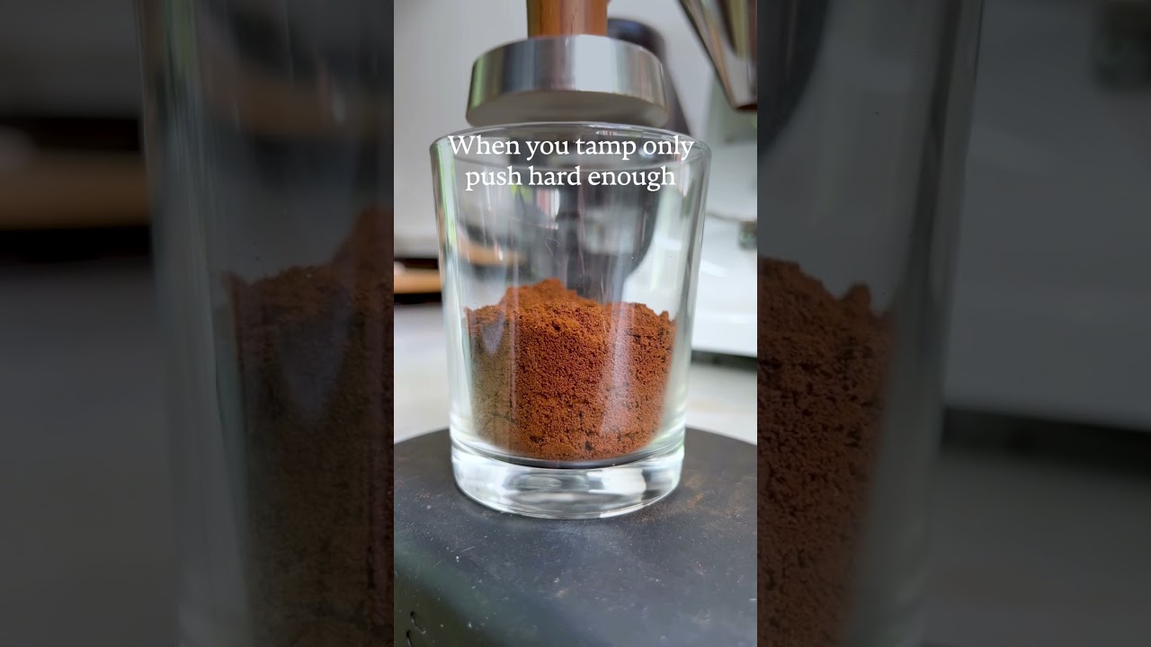 Barista Basics: don&rsquo;t tamp too hard! #barista #tamping #coffee #espresso #coffeetutorial #pushit