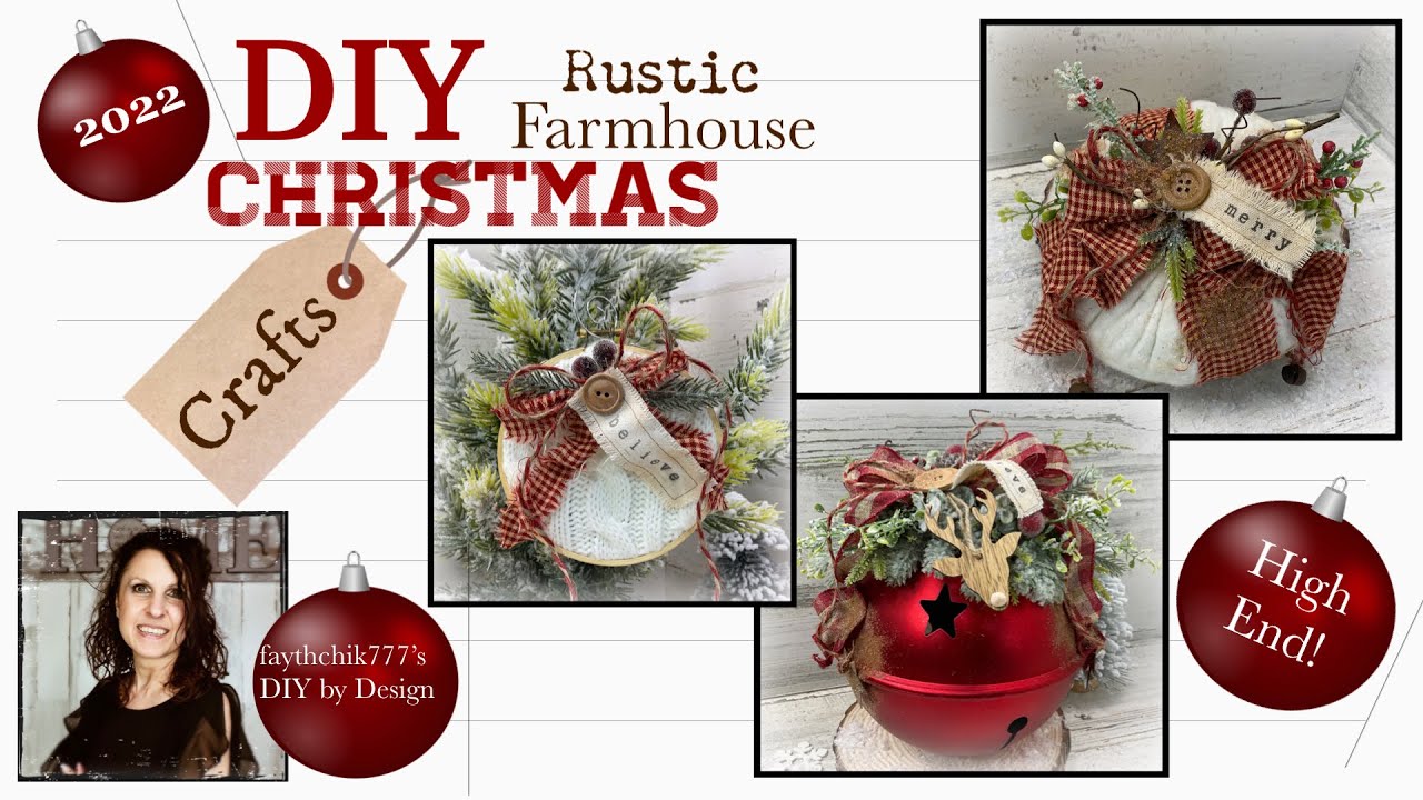 DIY Rustic Farmhouse Christmas Crafts | DIY Christmas Crafts | Rustic Farmhouse Christmas Decor 2022