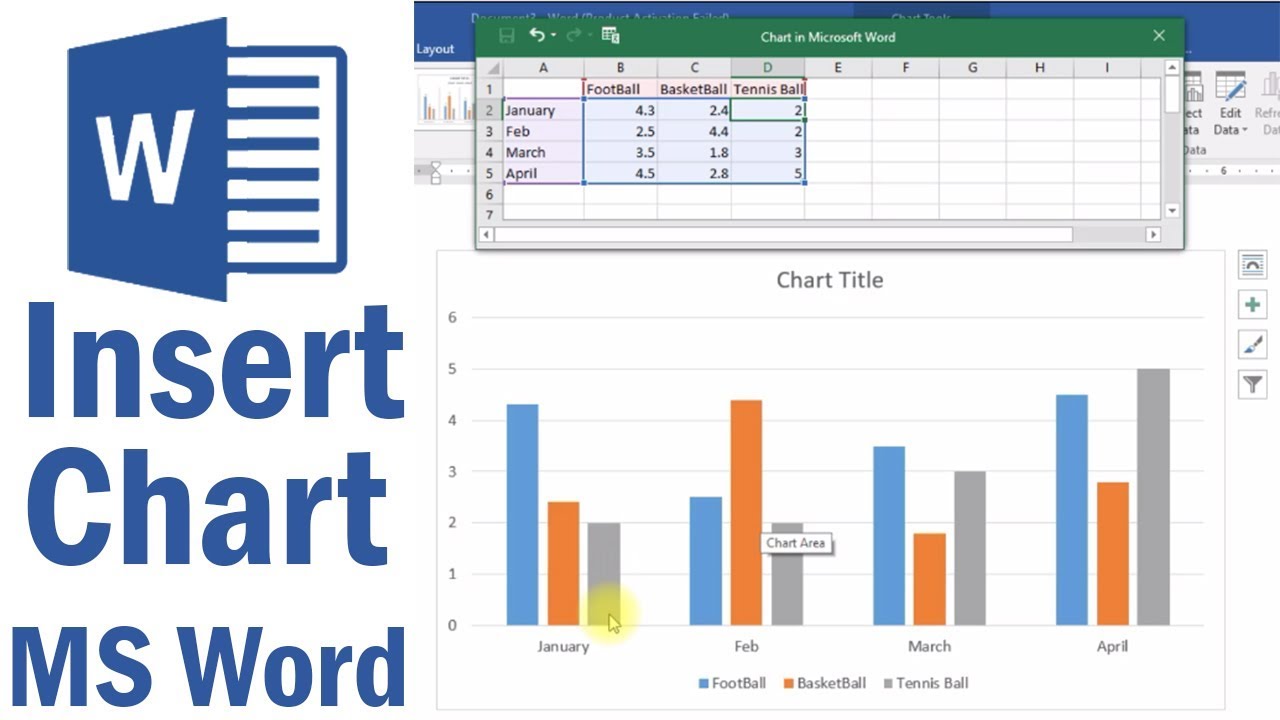 Insert charts in MS Word-27 || Microsoft Word 2016 [Hindi/Urdu]
