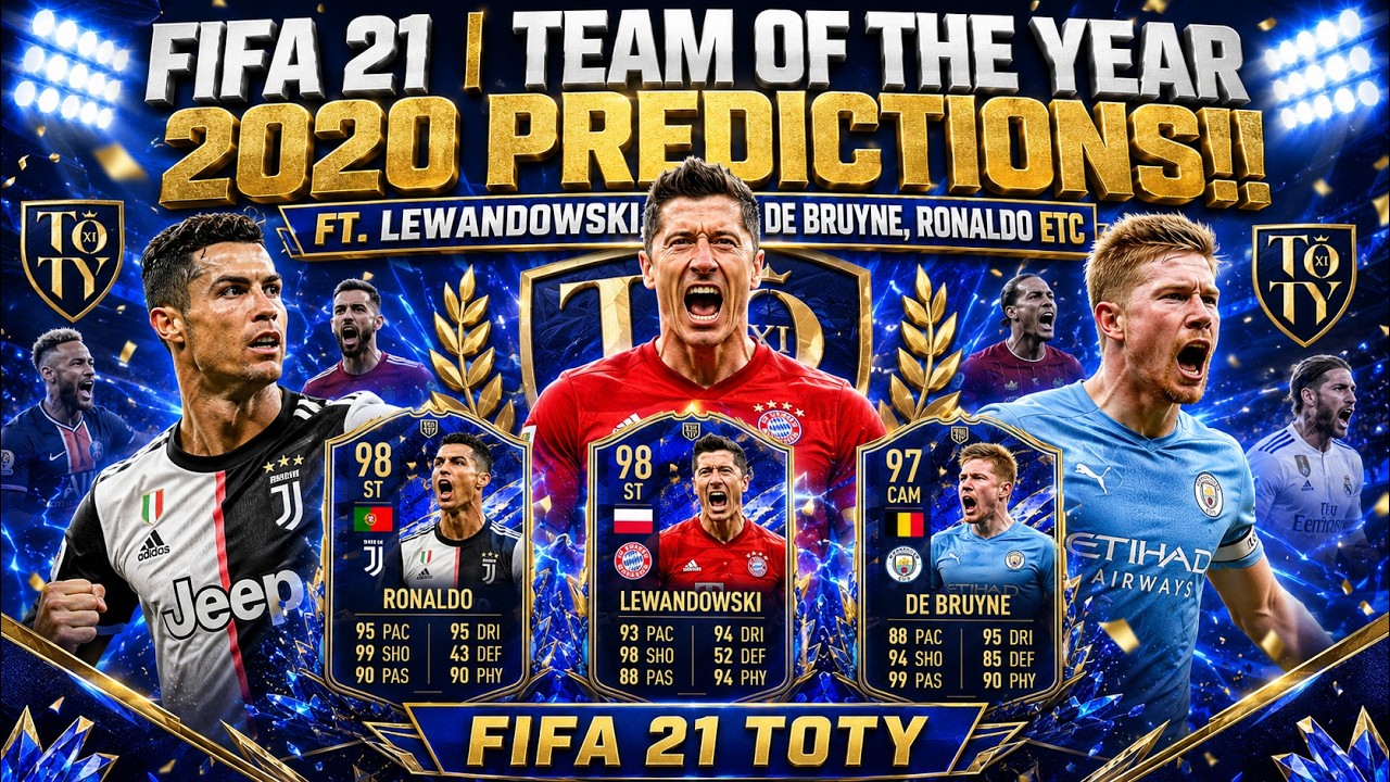 FIFA 21 | TEAM OF THE YEAR 2020 PREDICTIONS!! FT. LEWANDOWSKI, DE BRUYNE, RONALDO ETC (FIFA 21 TOTY)