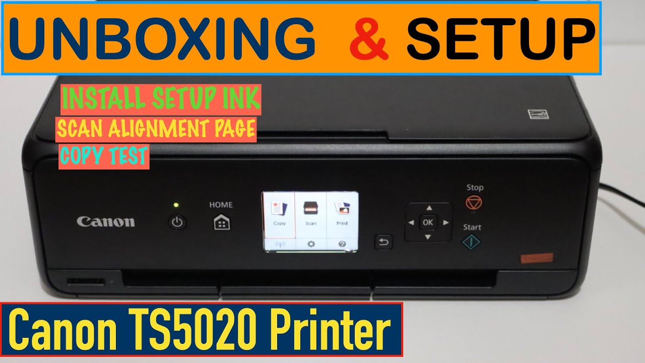 Canon Pixma TS5020 SetUp, Unboxing, Scan Alignment Page, Copy Test & Review !!