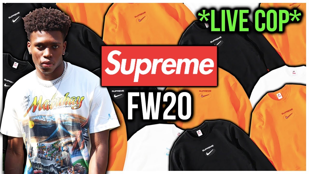 SUPREME FW20 WEEK 2 NIKE JEWEL SWEATSHIRT LIVE COP | DID I GET IT?