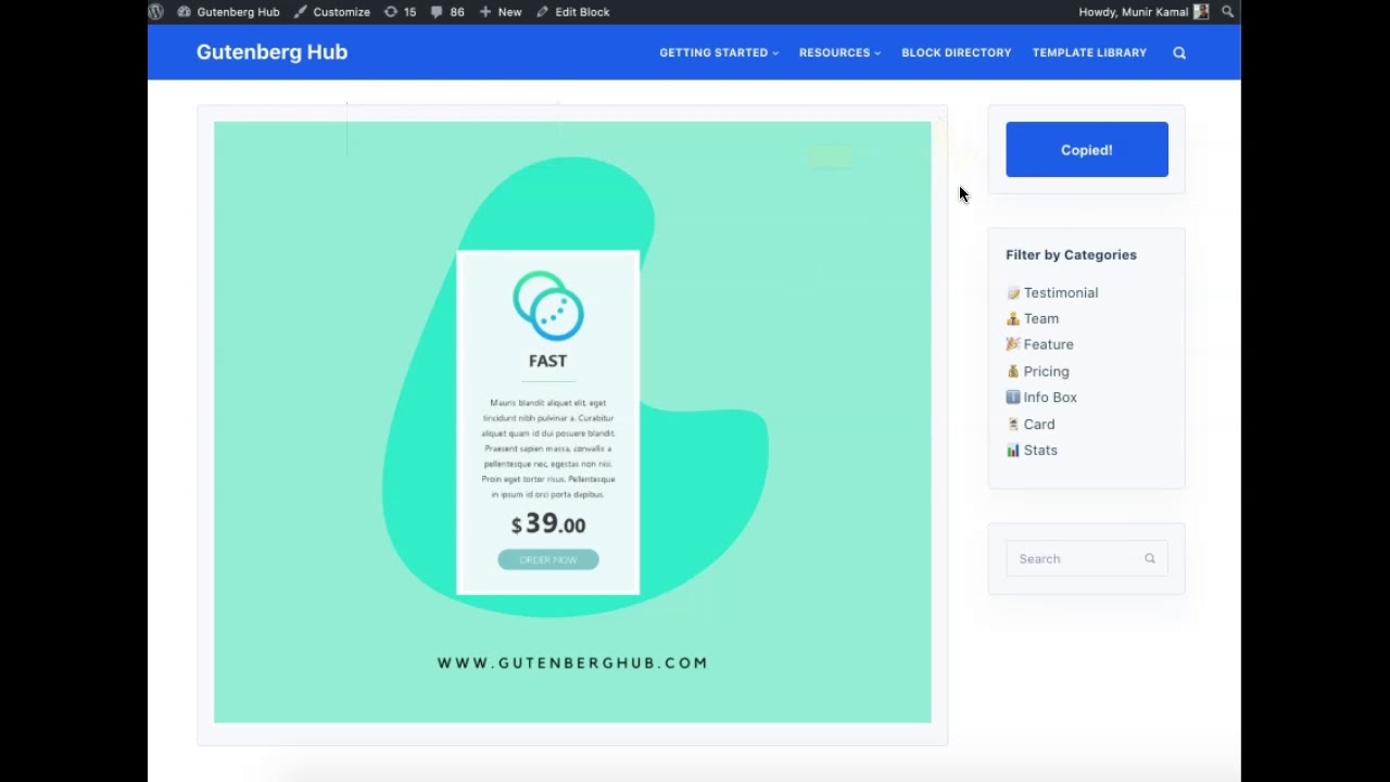 Gutenberg Blocks Library - FREE Copy/Paste Blocks