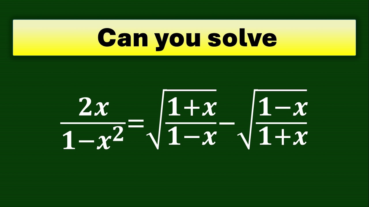 Two Different Tricks to Solve This Scary Radical Equation!