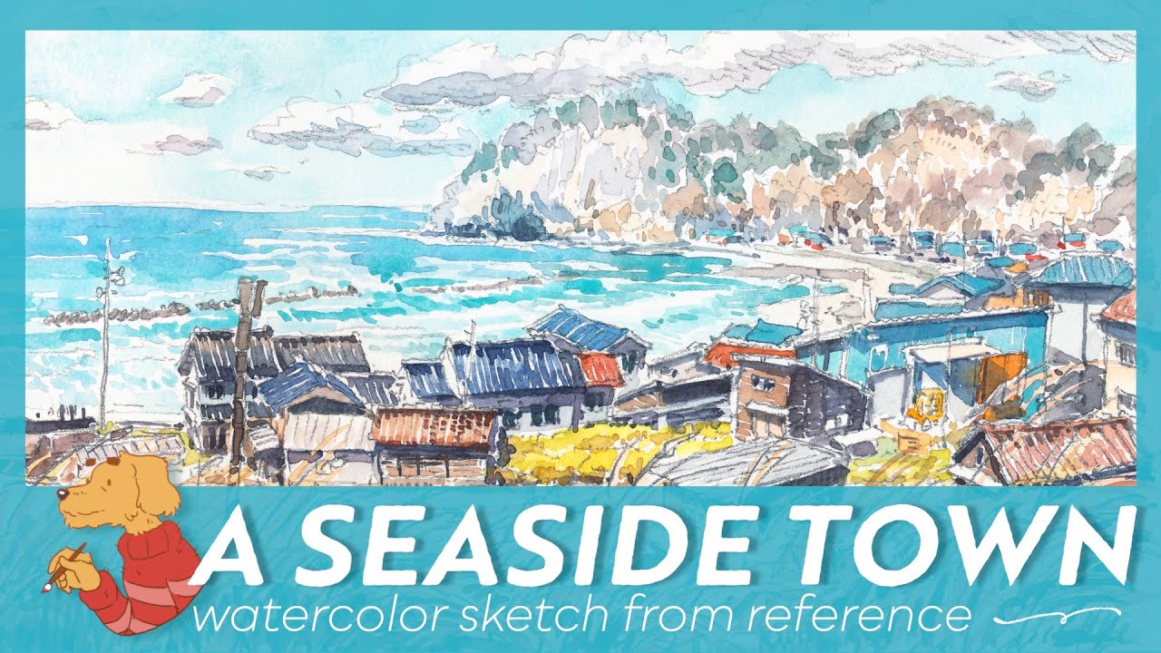 A seaside town sketch