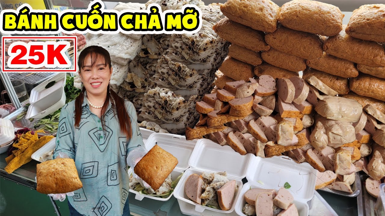 Hết Hồn Bánh Cuốn Chả Mỡ 25K To Ú Nu Tràn Bờ Đê Nhìn Thôi Đã Thấy No Ngày Bán Hơn 100 Kí