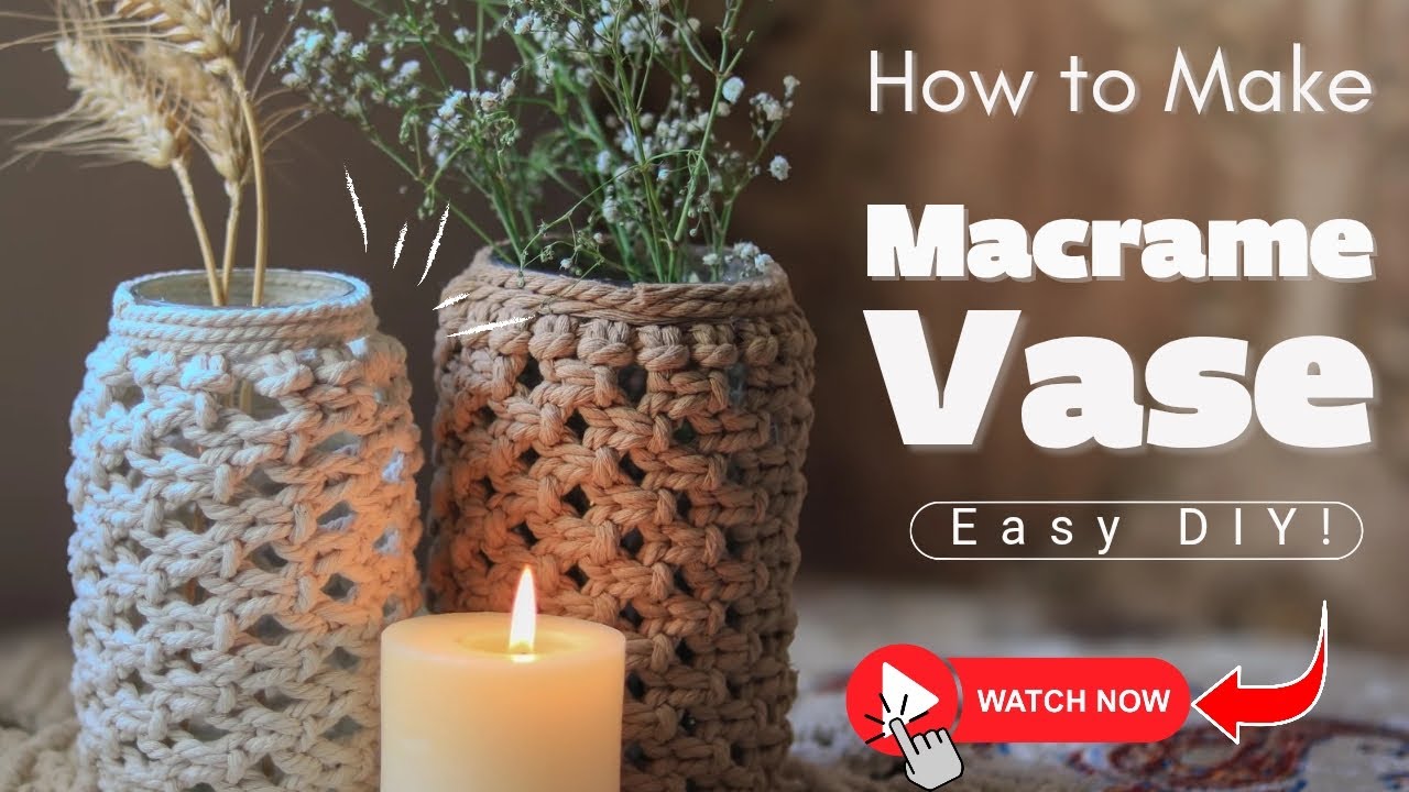DIY Macrame Vase Cover | Easy Boho Decor Tutorial for Beginners