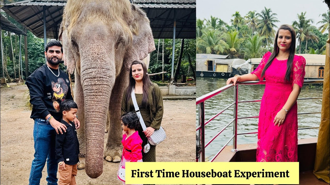 Iske bina Kerala Trip Adhura he/First Houseboat Experiment/ Elephant Ride #kukretivlogs #keralatrip 