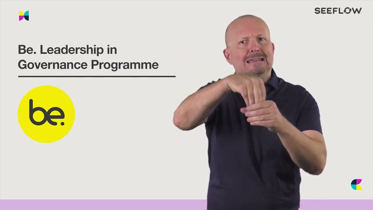 Be. Leadership in Governance NZSL video Jan 2023