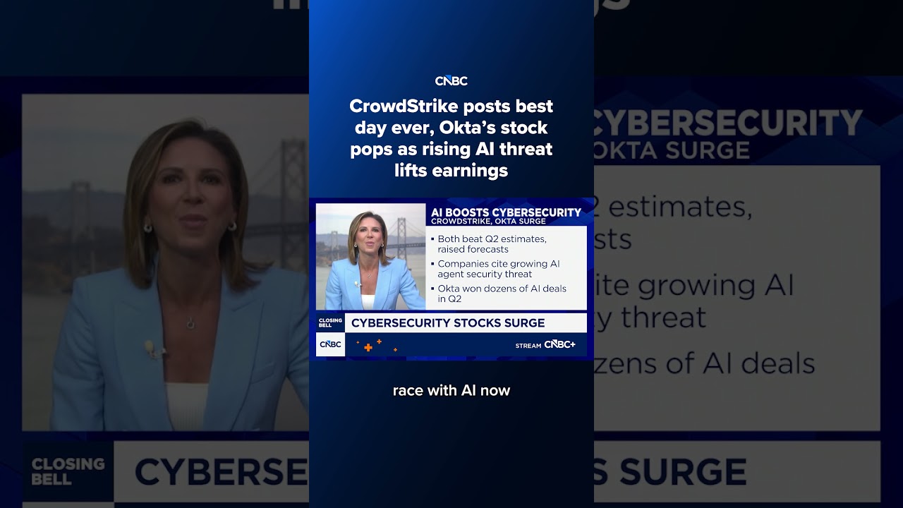Акции CrowdStrike взлетели до рекордных отметок, бумаги Okta подскочили на фоне роста угроз ИИ и ...