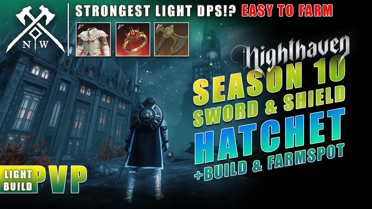 New World Aeternum Season 10 🔥PVP🔥 SnS Hatchet in Light + Build and Farmspot! EASY TO FARM #1vx