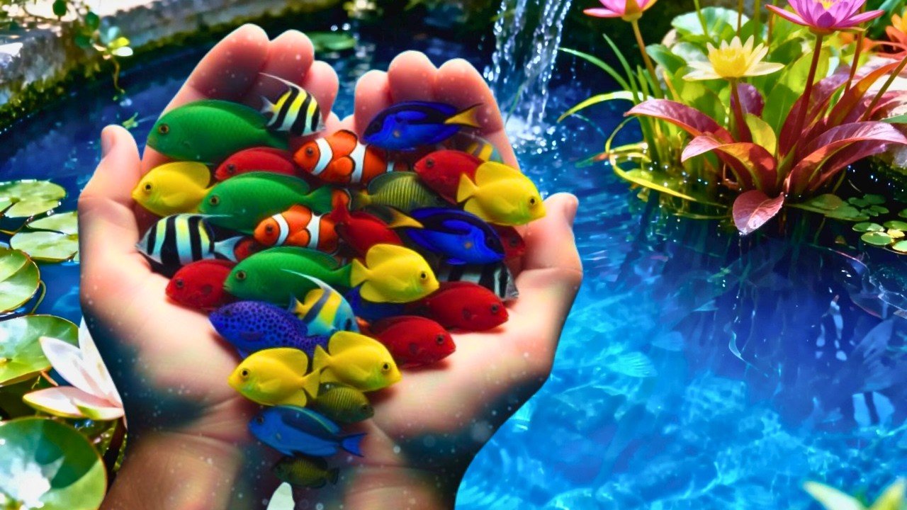 Catch colorful Aquarium fish in Giant colorful baby turtle, guppy fish, Koi fish, molly fish, Eel.