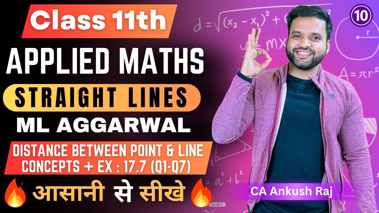 Straight lines Class 11 Applied Maths🔥| Ex:17.7 (Q1-Q7) ML Aggarwal | Distance between Point & Line
