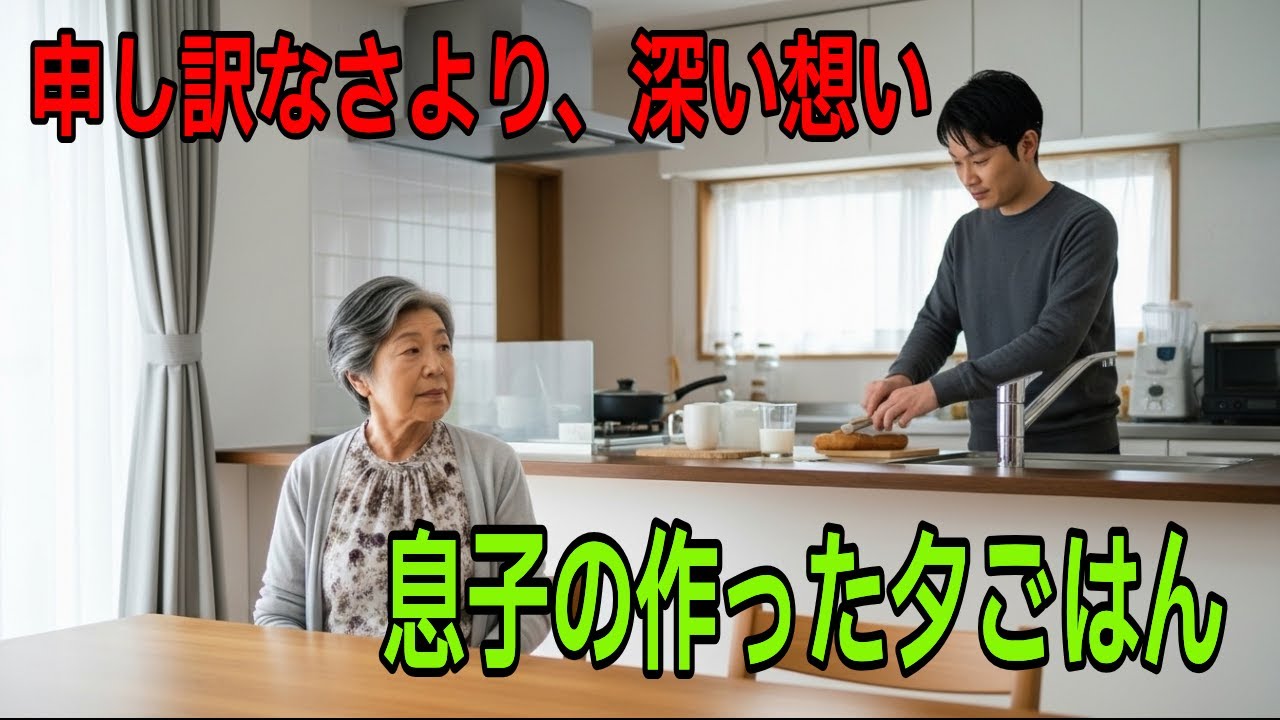 老後の台所に、息子が立った日