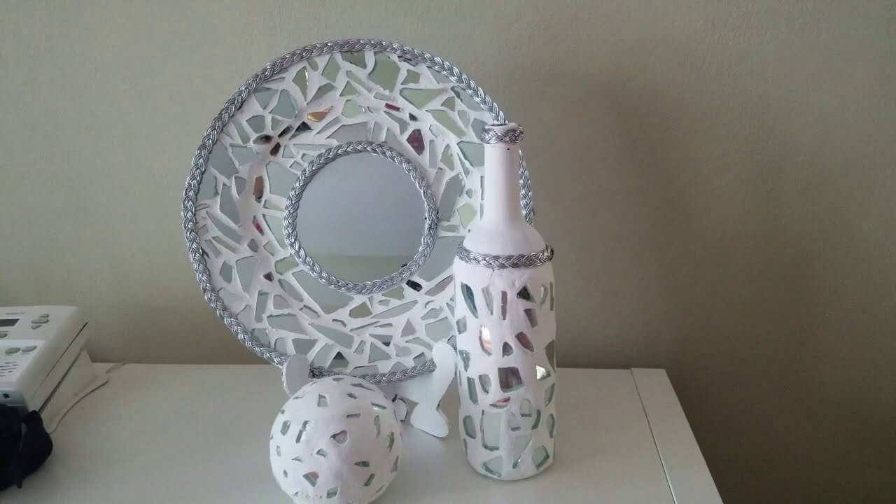 Plato Decorativo/ hermosa decoración para el hogar con vidrios rotos.