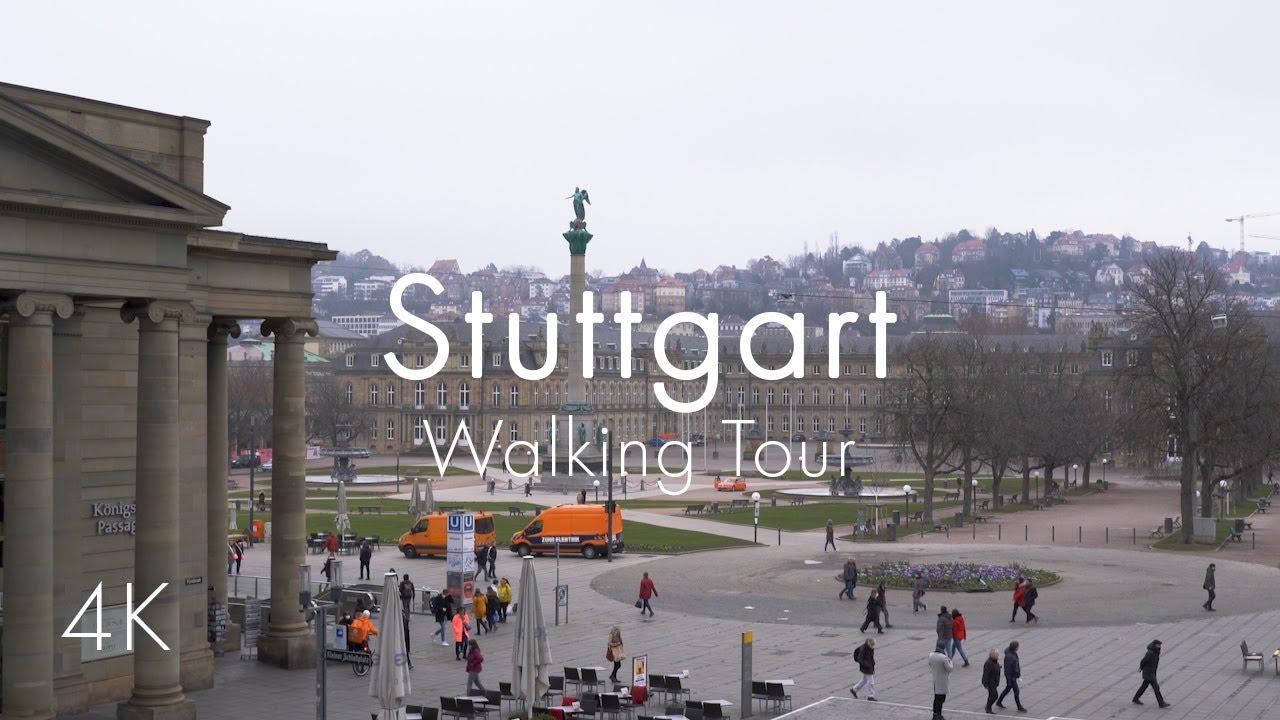 Stuttgart City Center | 4K Walk | Germany