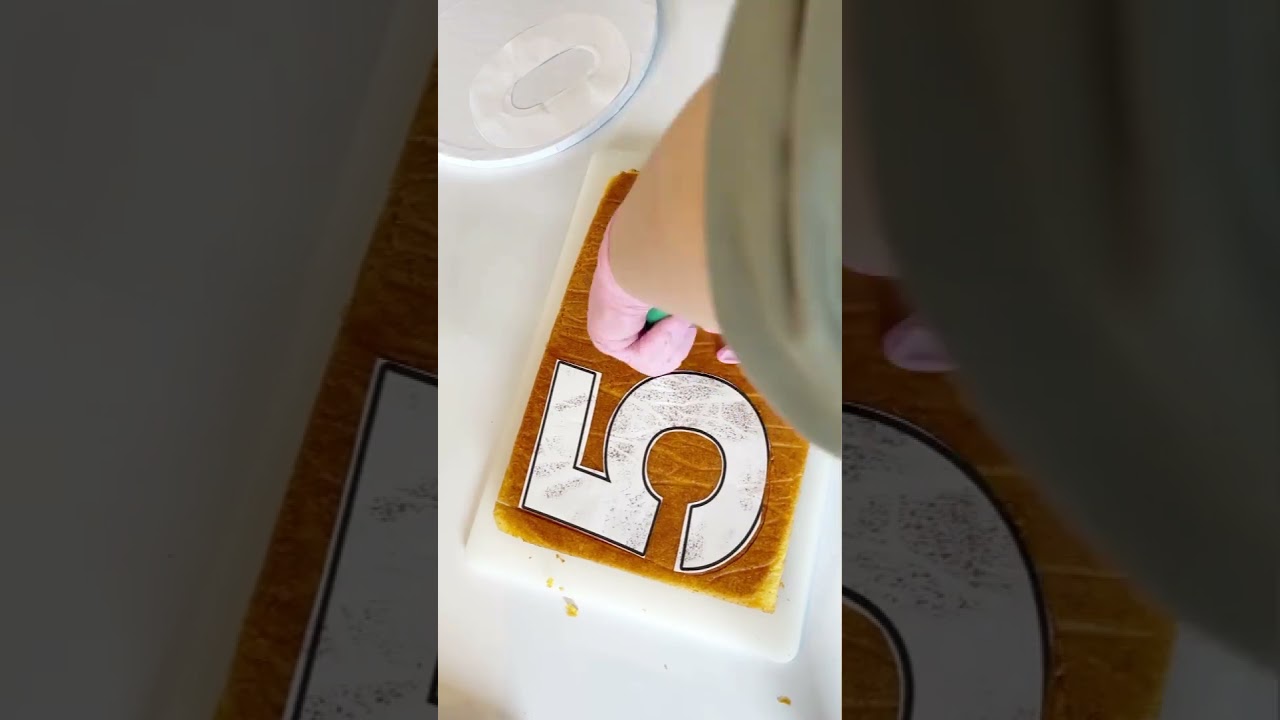 How to make number cake ? | Easy tips to prepare number cake | stencil cake