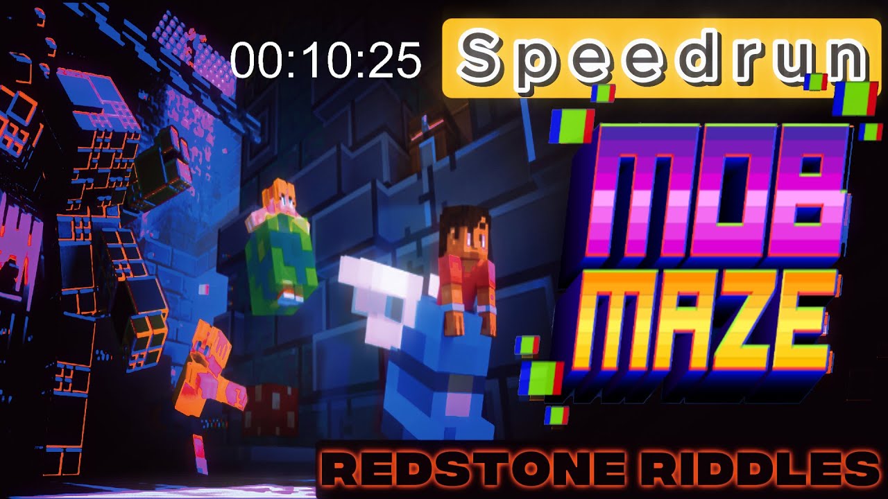 Speedrun (w/ MEMEREG) 10:18 REDSTONE RIDDLES - Mob Maze