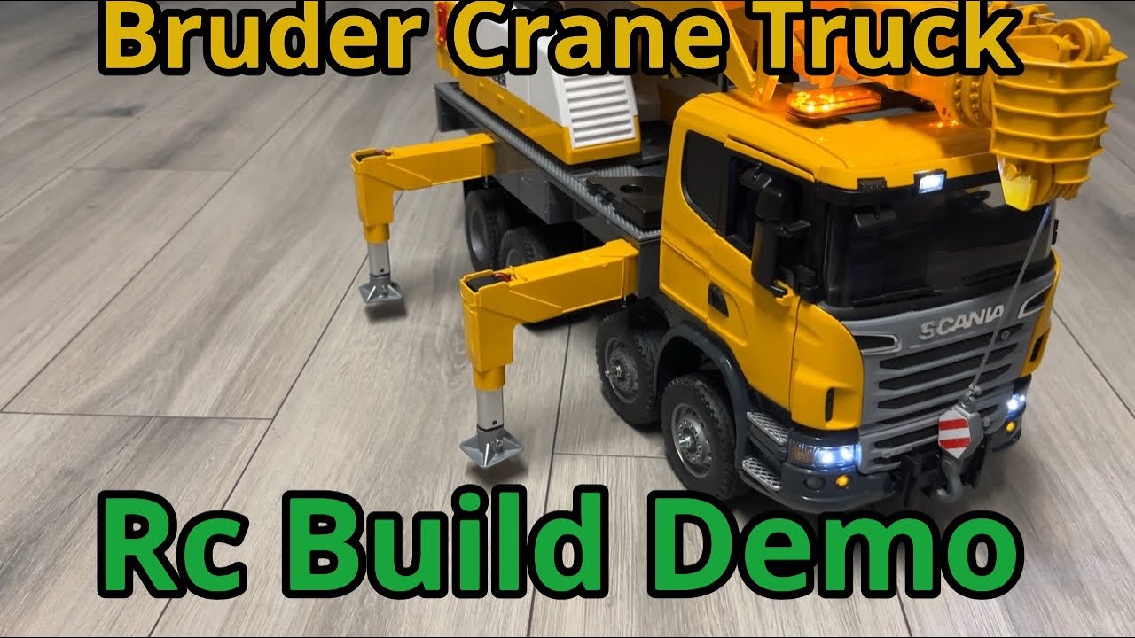 Bruder Scania 560R Liebherr crane truck rc converted and first operational test.