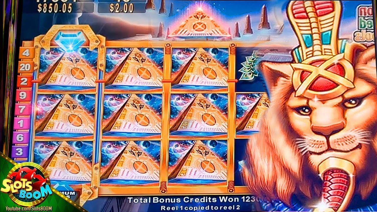 245 Free Spins on Pride of Egypt !!! BIG BONUS !!! 5c Konami Slot in Casino WINNER!!!