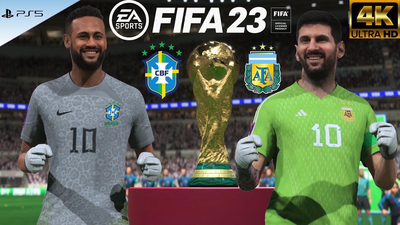 MESSI or NEYMAR? Who better goalkeeper? WORLD CAP, ARGENTINA vs BRAZIL, PS5, 4K