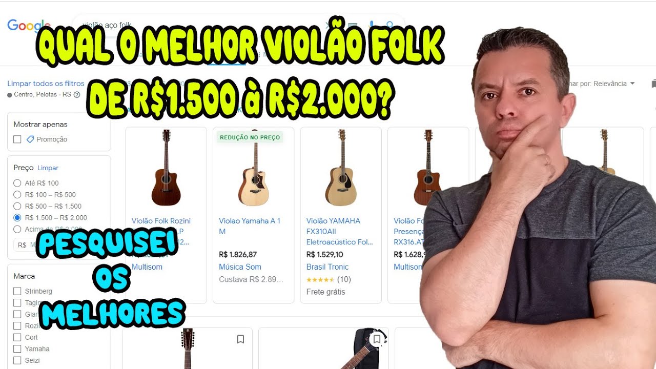 Qual o melhor viol&atilde;o Folk de R$1.500 a R$2.000 em Custo X Benef&iacute;cio?