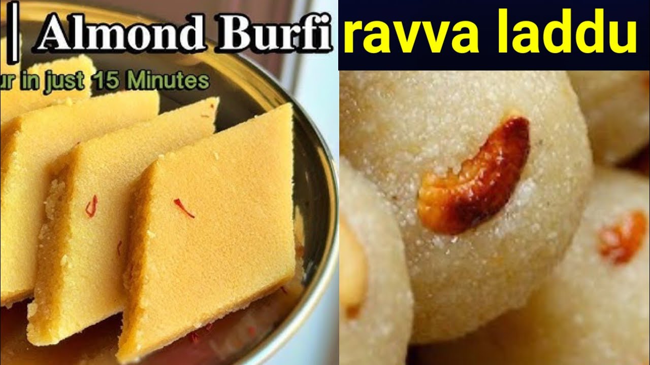 సంక్రాతి స్పెషల్ 2 రకముల స్వీట్స్ 😋 || రవ్వలడ్డు || బాదాం బర్ఫి || చాలా సులువుగా టేస్ట్ గా 👌