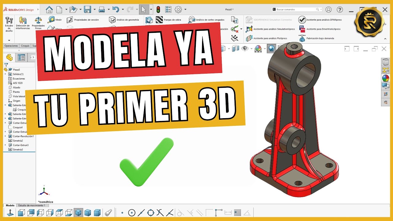 🚀 SolidWorks para Principiantes: De Cero a tu Primer Modelo 3D