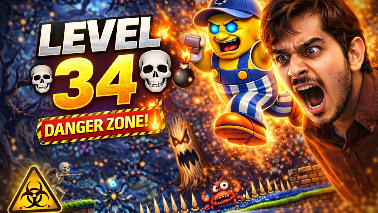 LEVEL 34 IS INSANE! 😱🔥 Jack Enters the Danger Zone! | Nightmare Mode📝 Description @Aashugaming0.1 