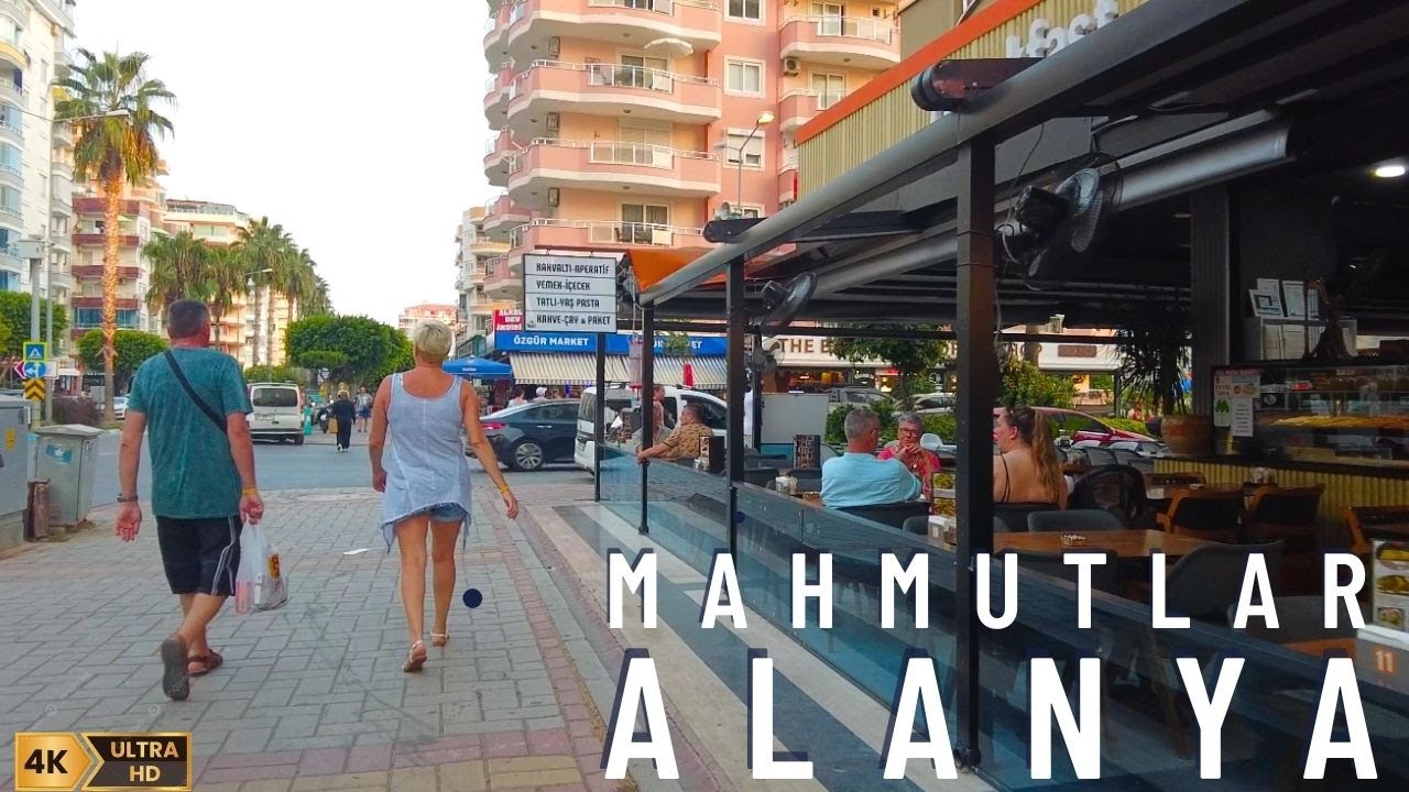 ALANYA MAHMUTLAR STREET TOUR 2025 ! ALANYA ANTALYA TURKEY ! TURKEY HOLIDAY TURKEY TRAVEL 4K