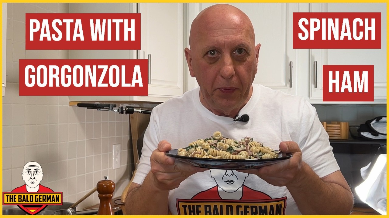 German Recreates Childhood Pasta with Spinach, Ham, Gorgonzola
