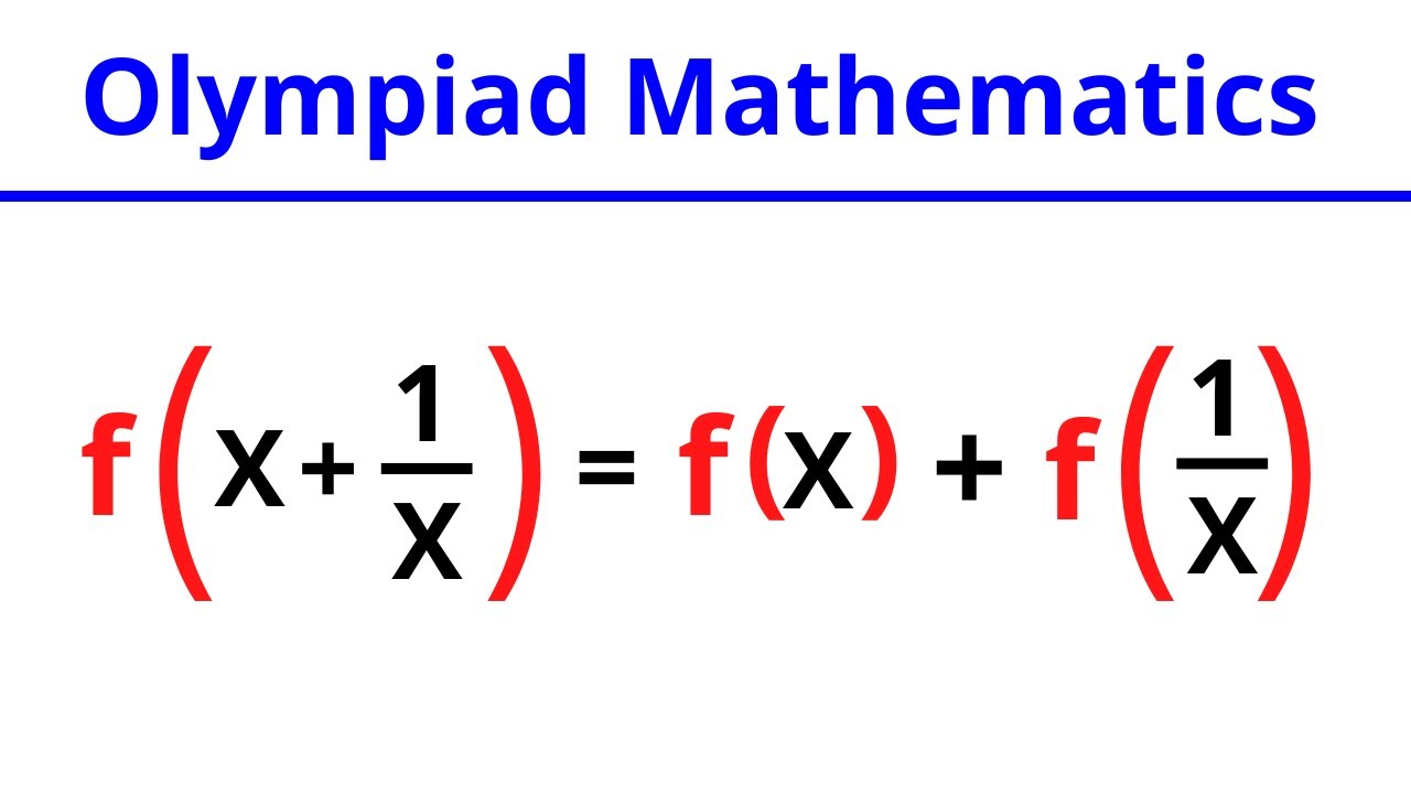 Olympiad Mathematics | A Nice Problem of Function | Relation And Function