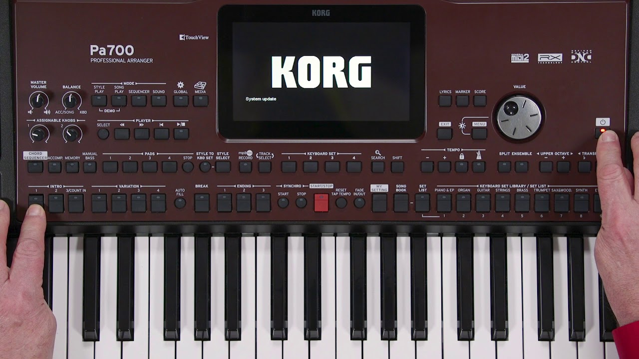 KORG Pa700 - manuel vidéo - Global, média et mise à jour (La Boite Noire)