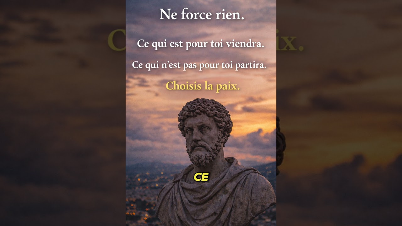 Ne force rien dans ta vie