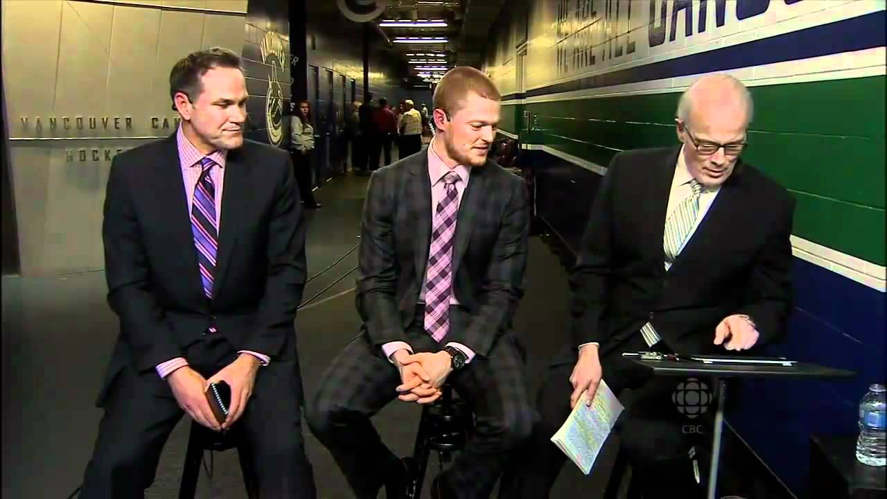 Cory Schneider Funny Impressions of AV and Burrows - 3/31/12