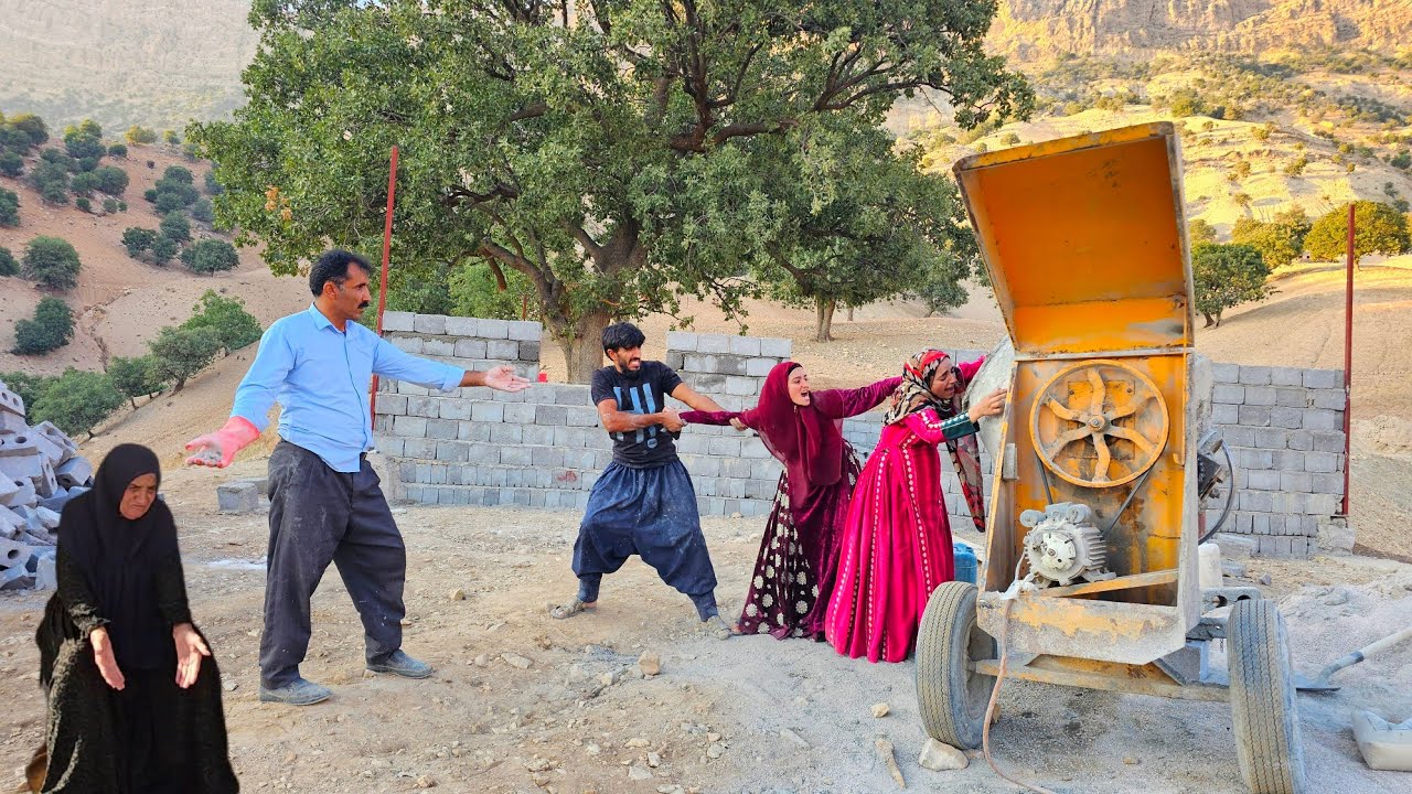 🛠️ Mr. Engineer Brings a Concrete Mixer and Tools to Continue Building Abbas's Needy Family's Home 🏡