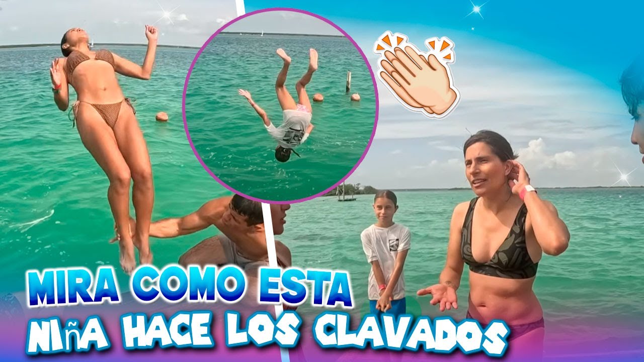 NOS DEJO CON LA BOCA ABIERTA😦  Esta niña le enseño a las bichas como se hacen los clavados👏🏾👏🏾
